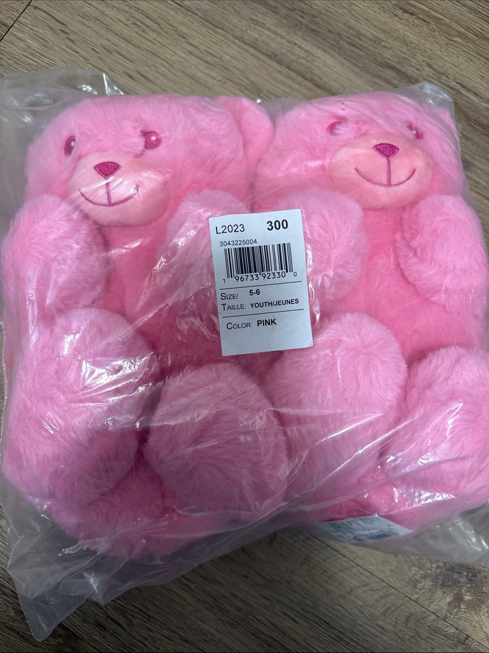 The Children's Place Pink Plush Bear Slippers